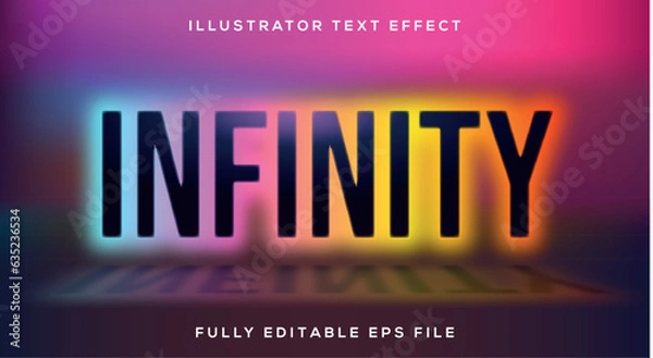 Fototapeta Colorful Light Text Effect