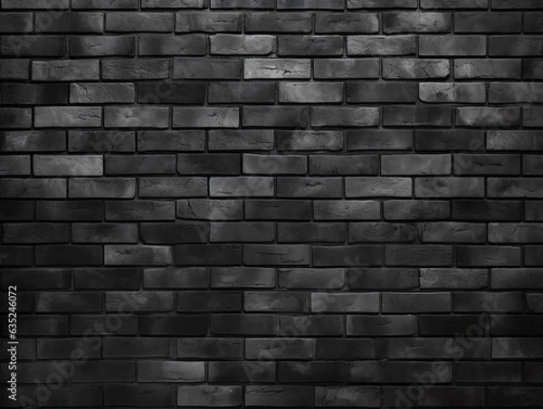 Obraz Texture of a black brick wall abstract dark background for your product display