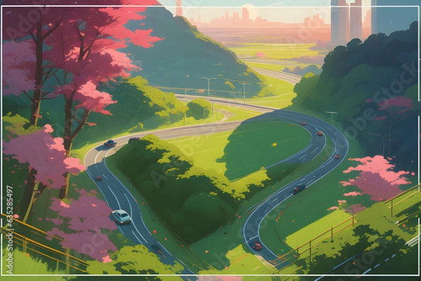 Fototapeta car driving on the highway.
Generative AI