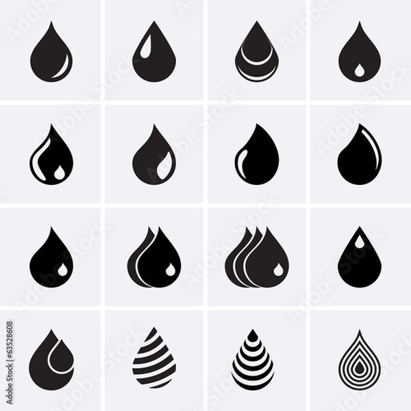 Fototapeta Drop Icons. Vector