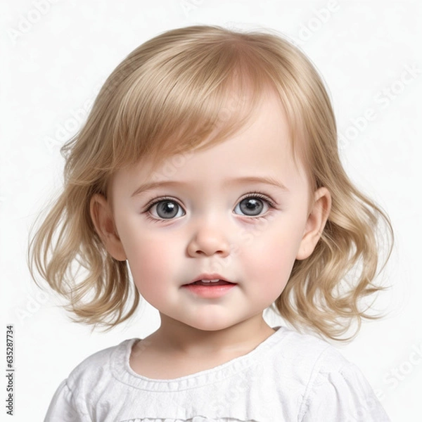 Fototapeta fine detail hyper realistic kids photo generated by AI.    The photo captured the innocence and cuteness of the kid.
