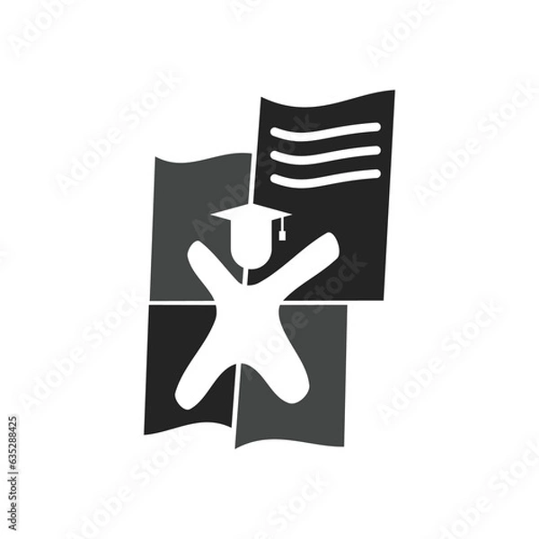 Obraz learning logo template Isolated. Brand Identity. Icon Abstract Vector graphic