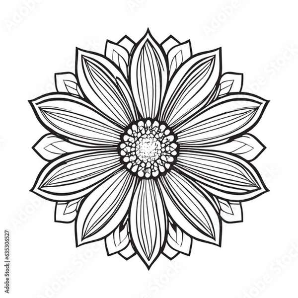 Obraz white flower on black background