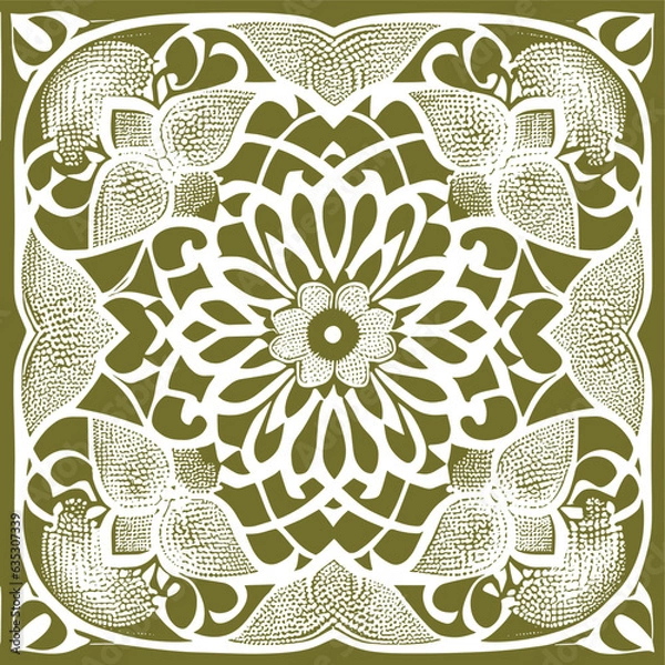 Obraz pattern with flowers and leaves