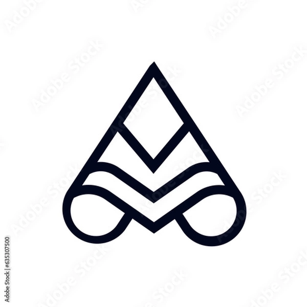 Obraz Monogram design vector logo. Monogram initial letter mark A logo design. Monogram design vector logo. Monogram initial letter mark A logo design simple A monogram