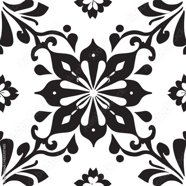 Obraz black and white pattern