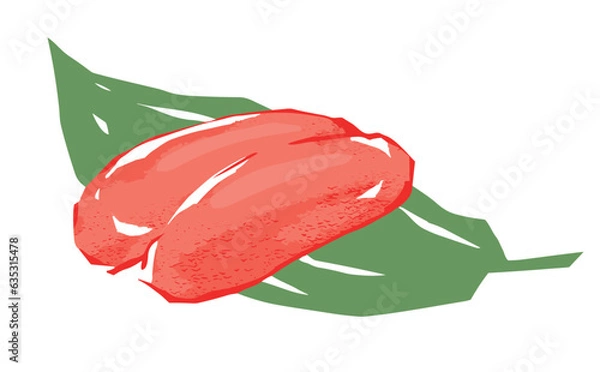 Obraz 明太子、たらこ、魚卵のベクターイラスト