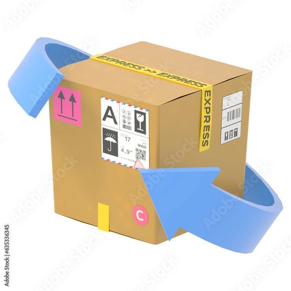 Fototapeta Refund package 3D