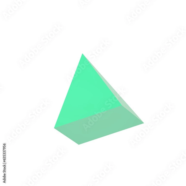 Fototapeta Green pyramid 3d