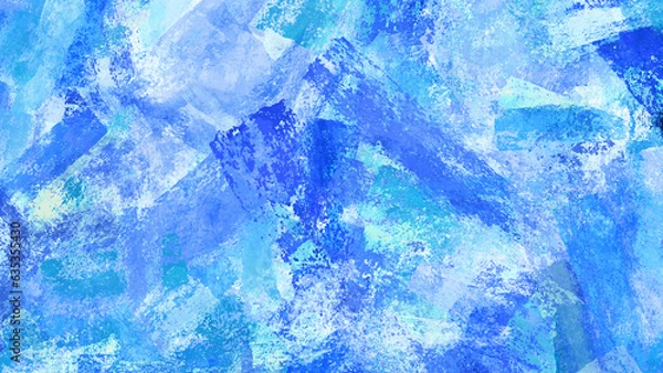 Obraz 青のラフなペイント、テクスチャ、背景