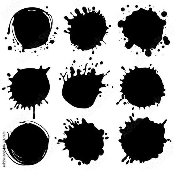 Fototapeta Simple vector paint splats without too much detail