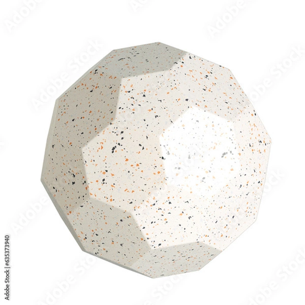 Fototapeta Sphere with polygon surface sphere 3D