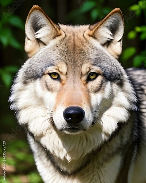 Obraz Close up portrait of a wolf.