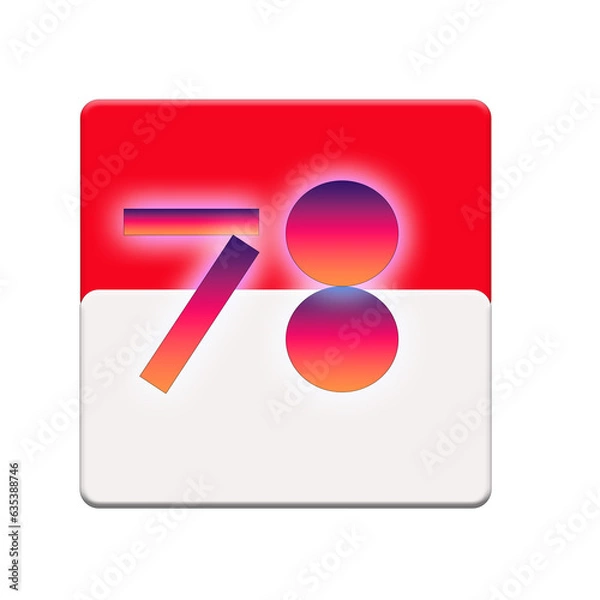 Fototapeta Design number 78 with leaf texture on white background.