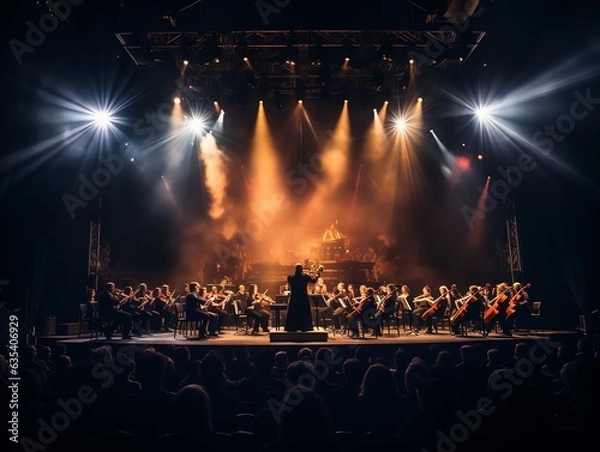 Obraz concert stage with lights