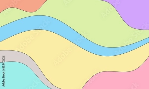 Obraz wave pattern background alternating with many pastel colors