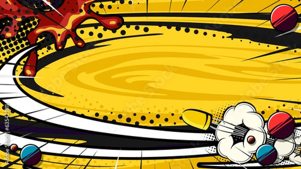 Fototapeta Comic Pop Art Backgrounds: Effortlessly Add a Retro Vibe to Your Designs