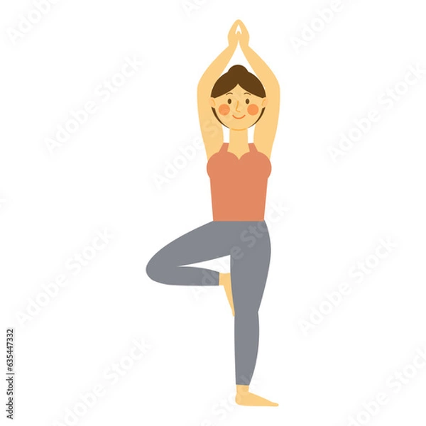 Obraz ヨガ木のポーズ