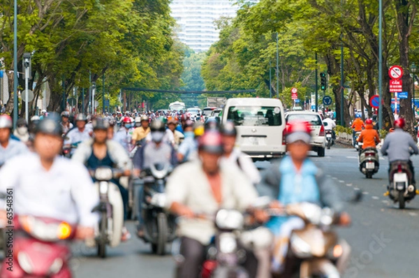 Obraz Ruchliwa ulica w Ho Chi Minh City. Wietnam.