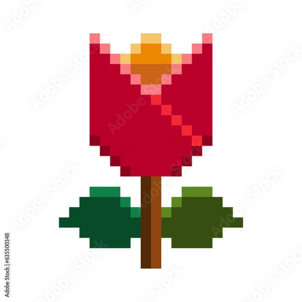 Obraz pixel tulip