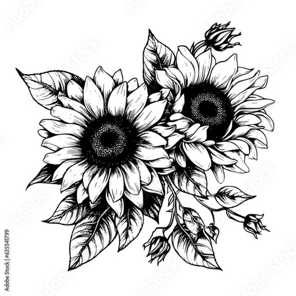 Obraz Sunflower Vector