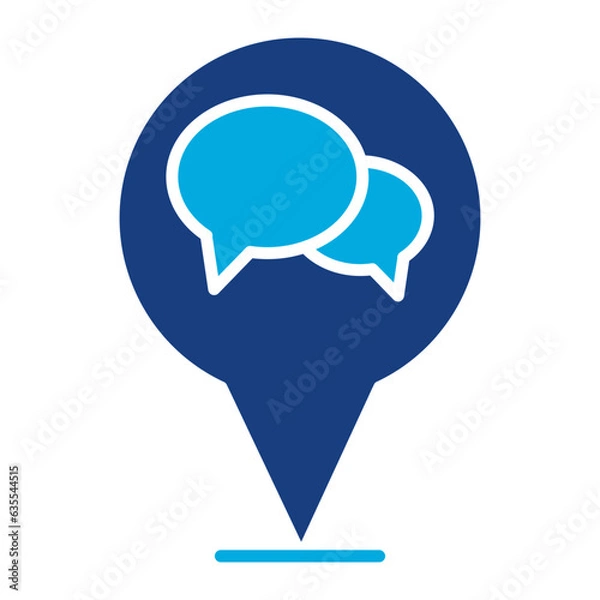 Fototapeta Map Chat Icon
