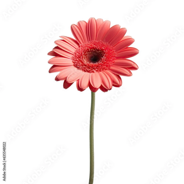 Obraz Red gerbera on transparent background