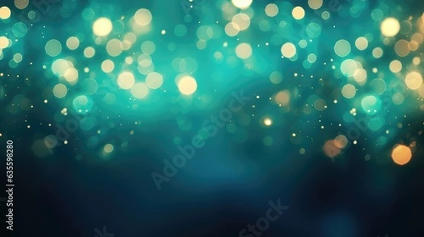 Obraz Teal Bokeh Background