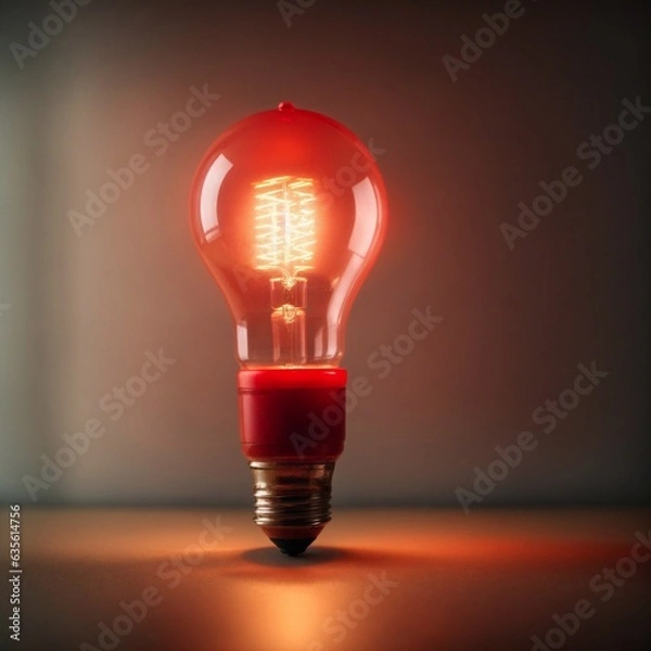 Obraz Red Light Bulb