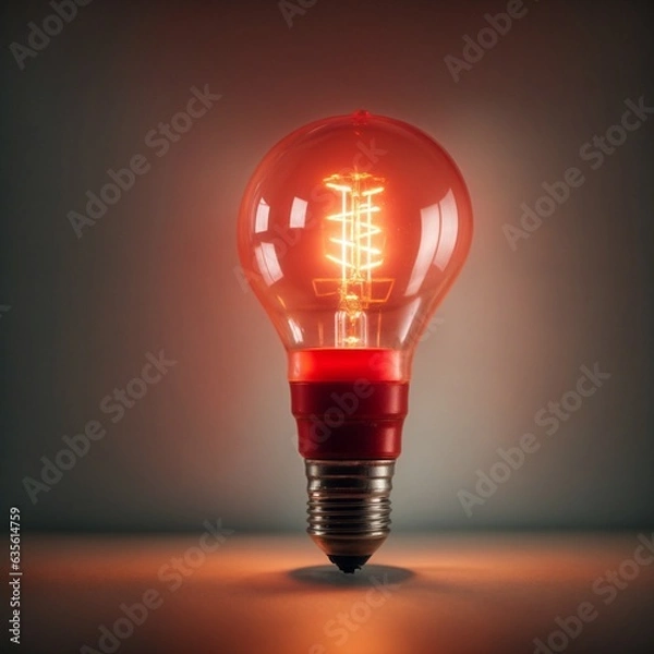 Obraz Red Light Bulb