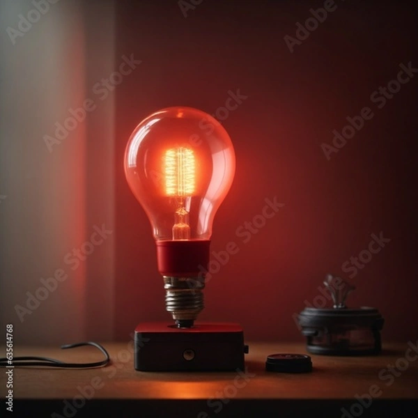 Obraz Red Light Bulb