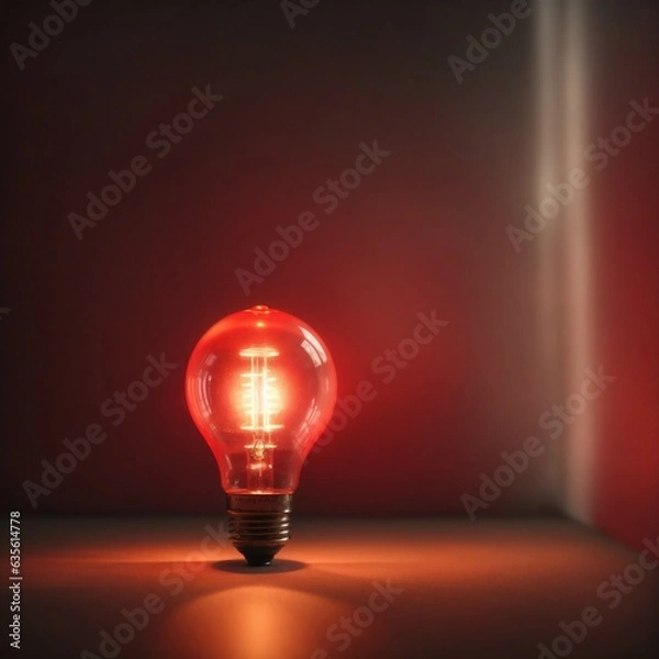 Obraz Red Light Bulb