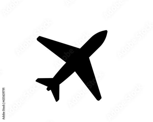 Fototapeta Vector plane icon. Simple airplane illustration.