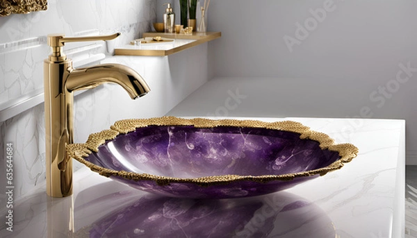 Obraz Amethyst bathroom sink