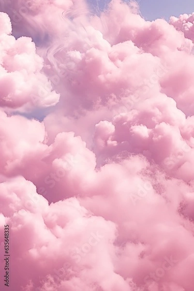 Obraz fluffy pink cotton candy cloud texture background
