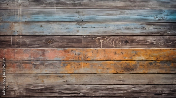 Fototapeta Wood Boards Background - Generative AI