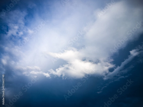 Obraz dark blue sky with clouds