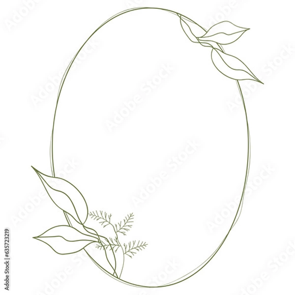 Fototapeta Leaf frame illustration