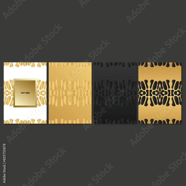 Fototapeta Luxury abstract brochures. Design covers Elegant, minimalist graphics  vector background.
