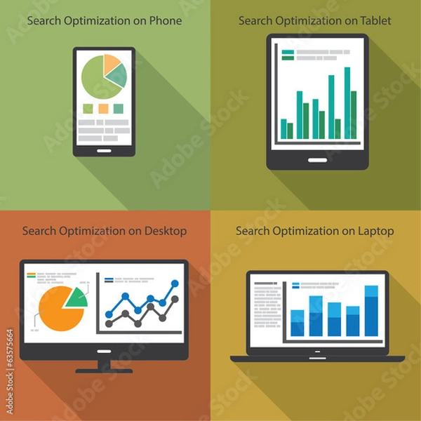 Obraz Website analytics and SEO data analysis concept.