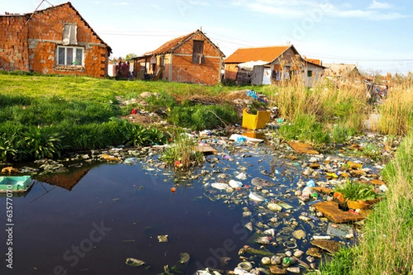 Obraz Zanieczyszczone rzeki