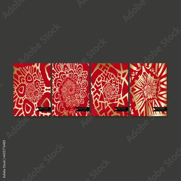 Fototapeta Luxury abstract brochures. Design covers Elegant, minimalist graphics  vector background.