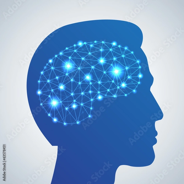 Fototapeta Brain network icon