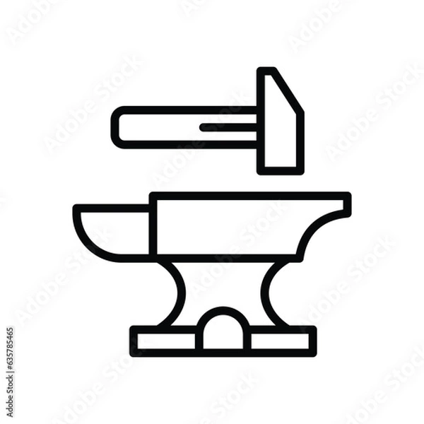 Obraz anvil icon vector design template in white background