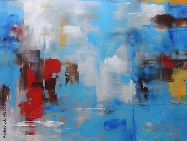 Fototapeta Abstract oil painting background. Color texture. Fragment of artwork. Brushstrokes of paint.