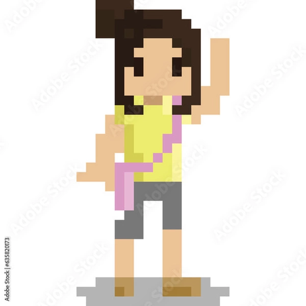 Fototapeta Pixel art teen character