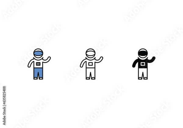 Obraz space robot icon vector stock illustration.