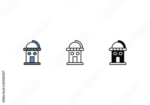 Obraz observatory icon vector stock illustration.