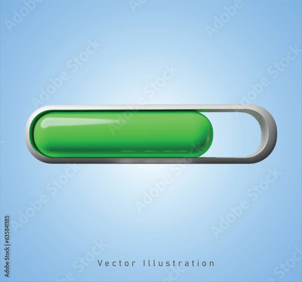 Obraz loading bar in 3d vector illustration