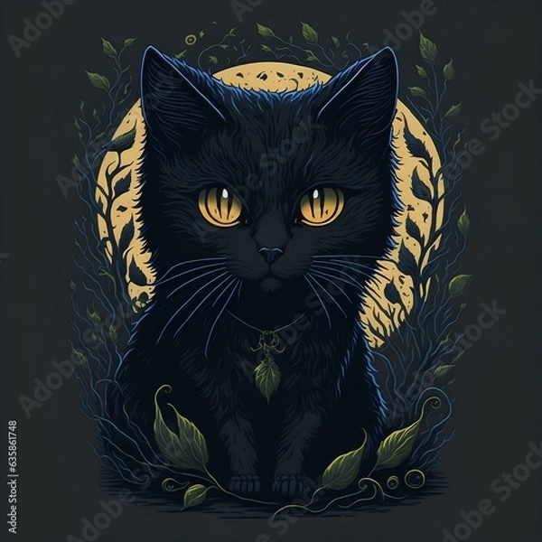 Fototapeta cat on the moon